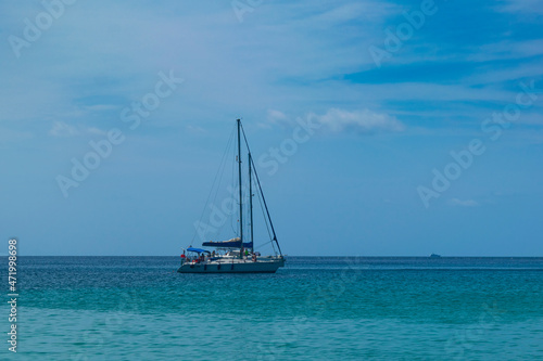 boat on the sardinian sea