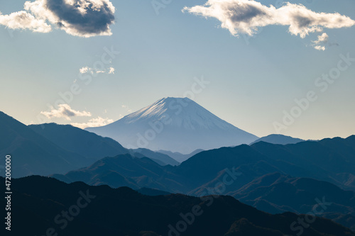 高尾山山頂からの富士山