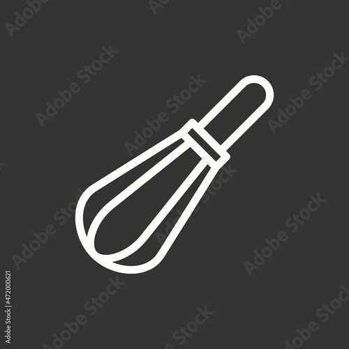 Whisk Line Inverted Vector Icon Design