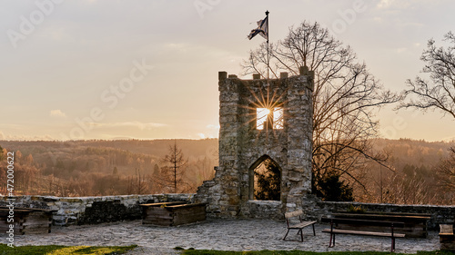 Wallpaper Mural Harth, the ruins of Ringelstein Castle are located above the Almetal, Germany Torontodigital.ca
