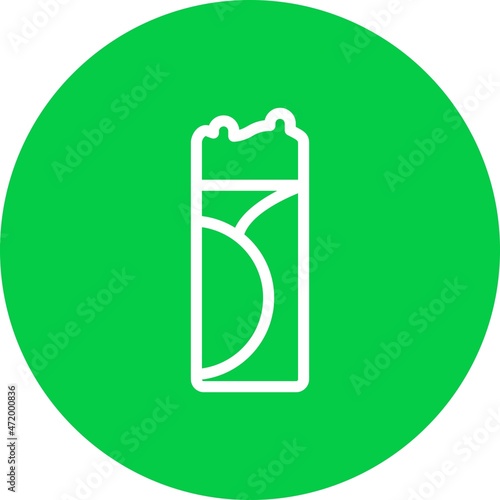 Burrito Line circle Vector Icon Design