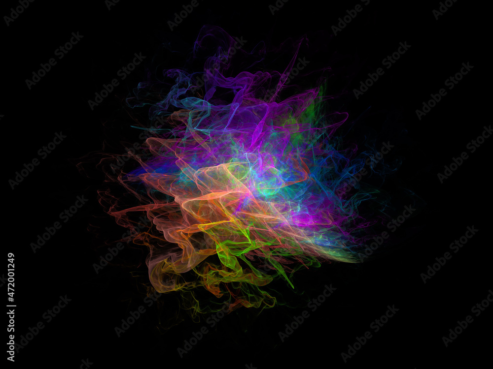 Obraz premium surreal futuristic digital 3d design art abstract background fractal illustration for meditation and decoration wallpaper