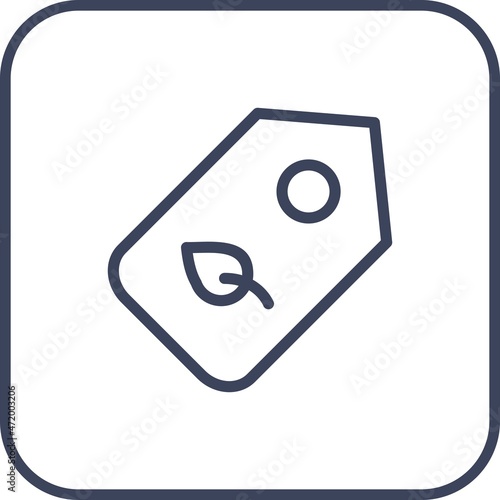 Tag Line Round Corner Vector Icon Design