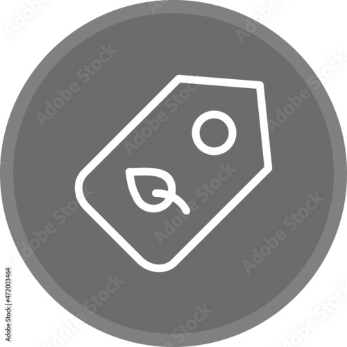 Tag Line Circle Grey Vector Icon Design