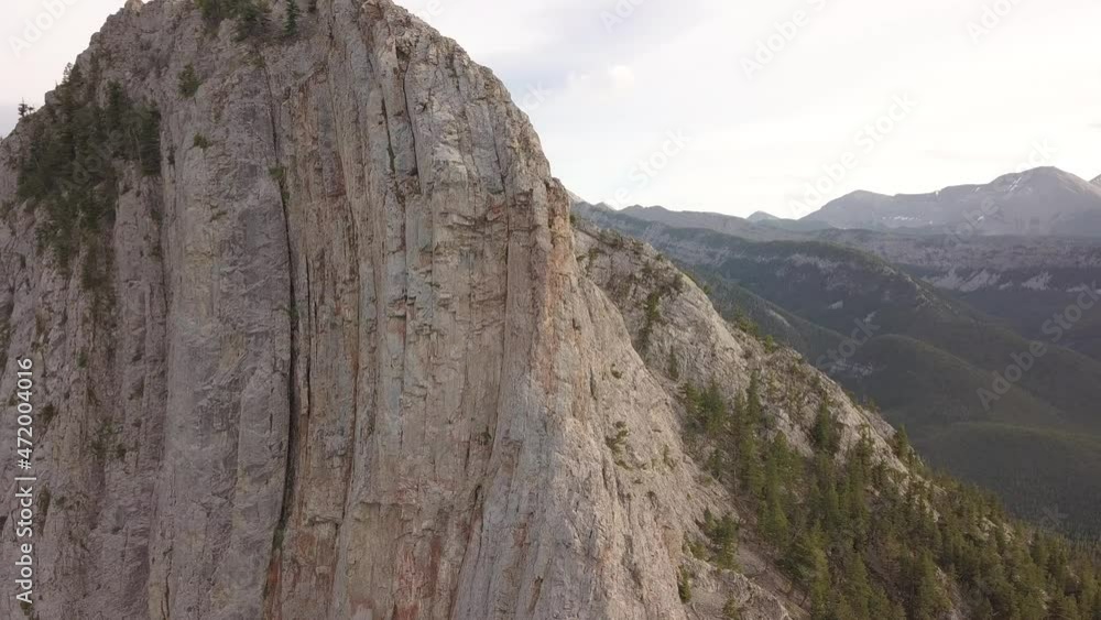 Huge granite fin in mountain range, Bob Marshall Wilderness Huge granite fin in mountain range, Bob Marshall Wilderness