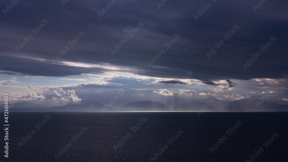 Cloudy day in Corinthian Gulf. The rain is coming Cloudy day in Corinthian Gulf. The rain is coming
