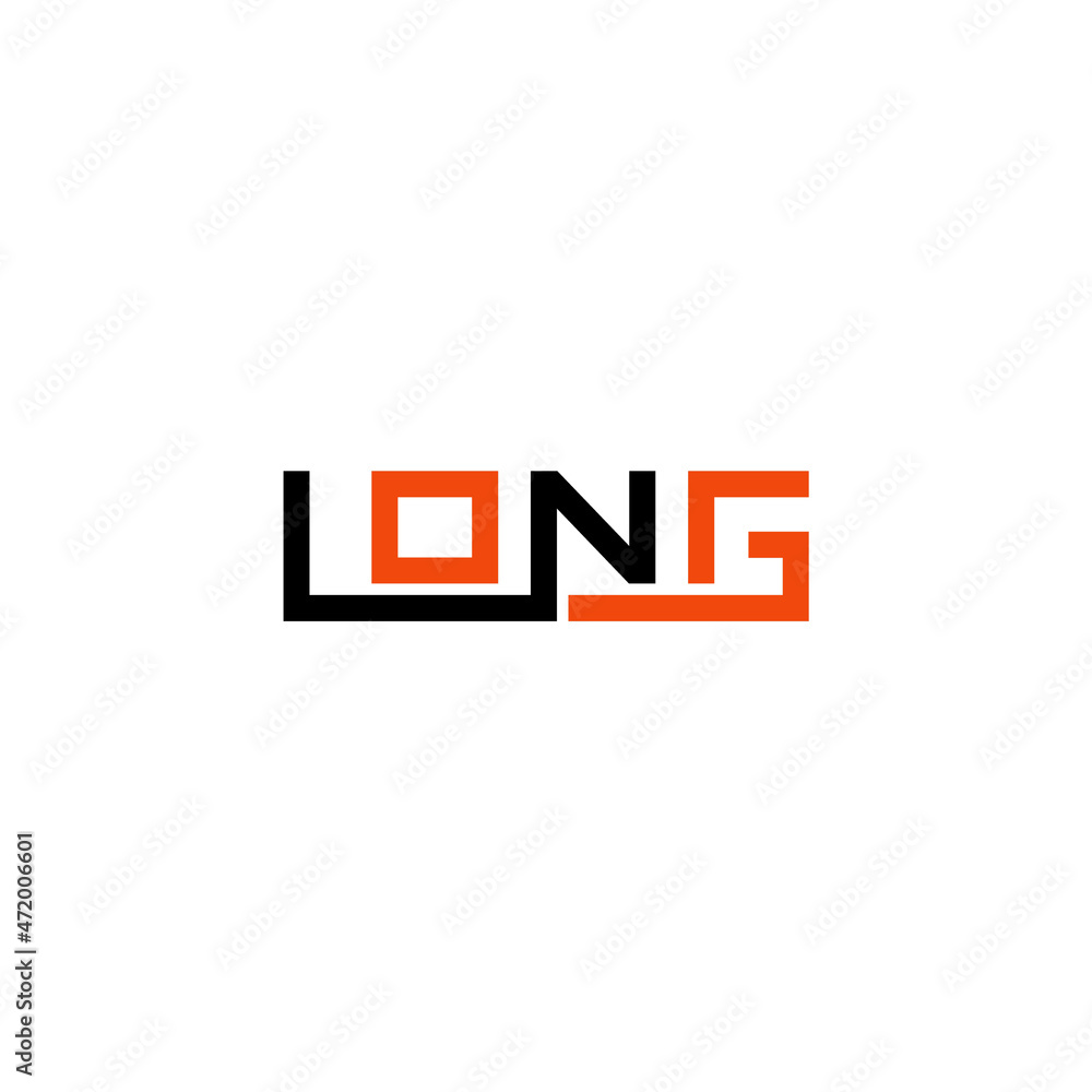 Long typography logo design. Long typography logo design.