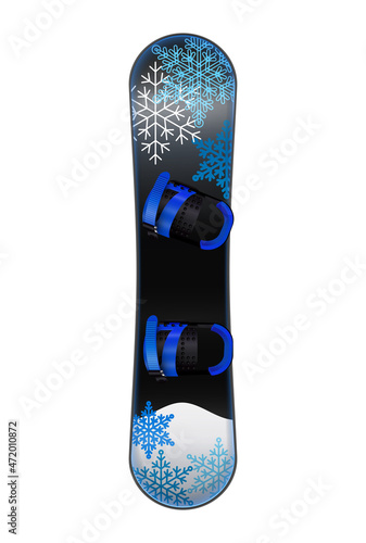 Snow Board Realistic Composition