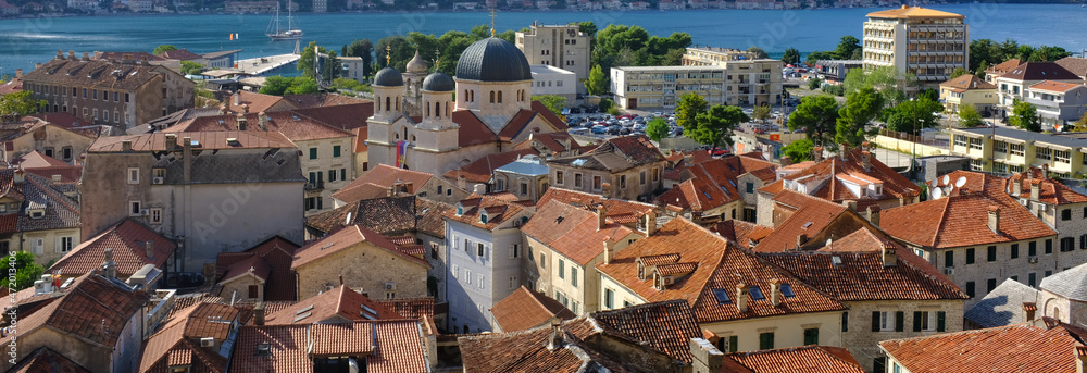 Bay of Kotor, old town. Montenegro Adriatic Sea.
