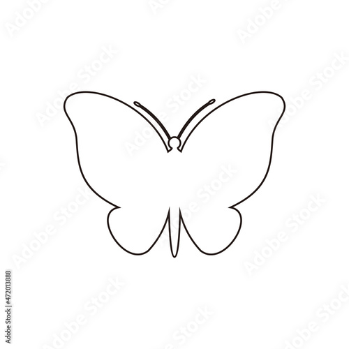 butterfly icon vector illustration symbol