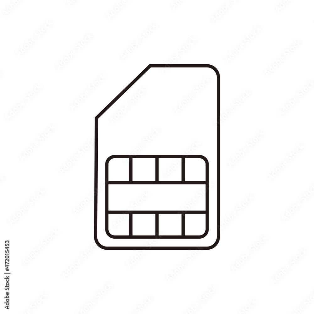 Fototapeta premium Sim card icon vector illustration symbol