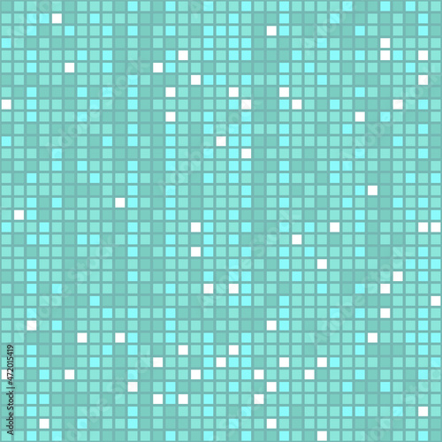 Pixel blue background, textured square mosaic, vector illustration 10eps.