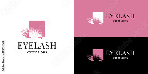 Modern eyelash extension logo