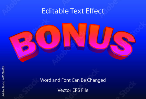 warp  text effect bonus
