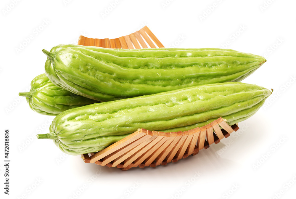 Bitter melon , Bitter gourd on white background Bitter melon , Bitter gourd on white background