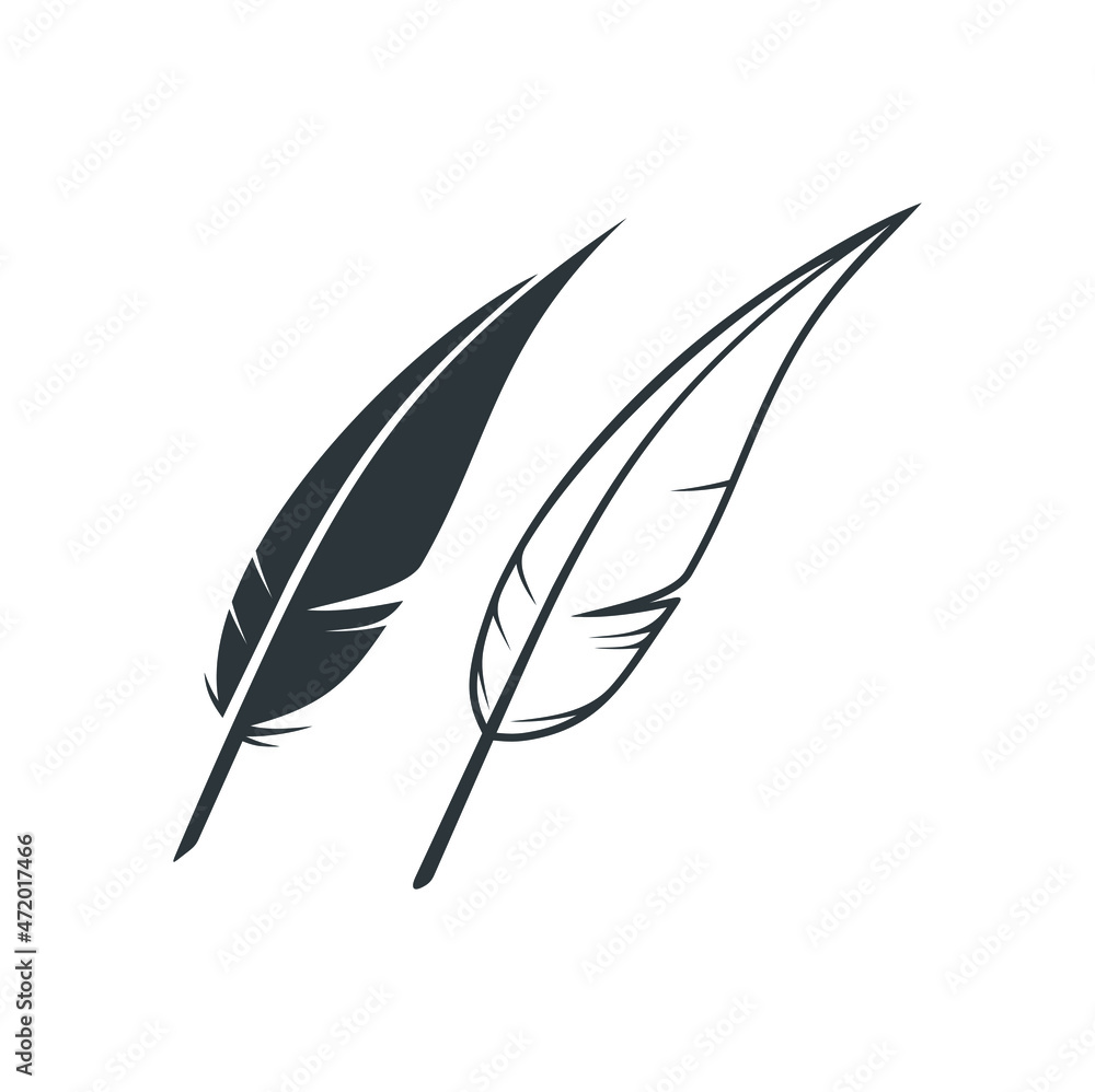 a collections of quill illustration, vector art. a collections of quill illustration, vector art.