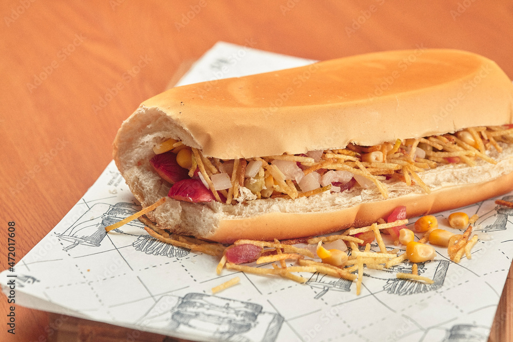 Hot Dog - Cachorro quente Brasil Tradicional Stock Photo