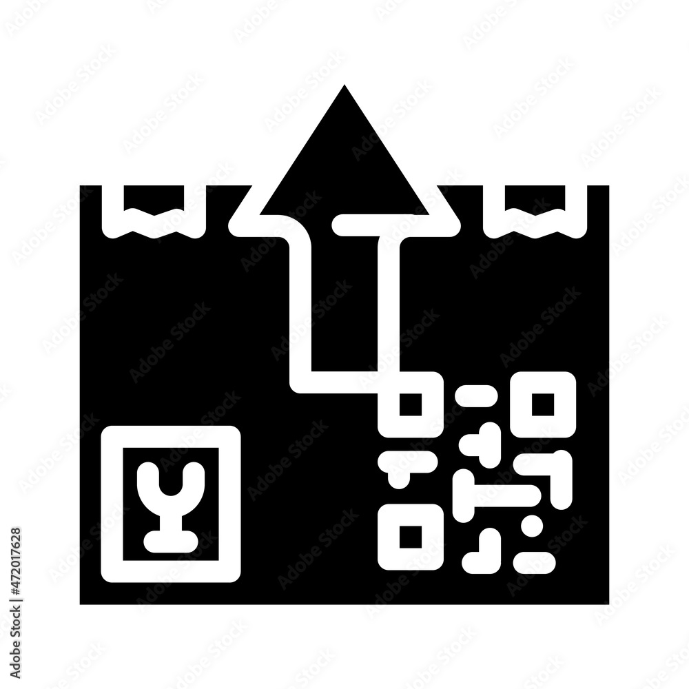 export goods glyph icon vector. export goods sign. isolated contour symbol black illustration