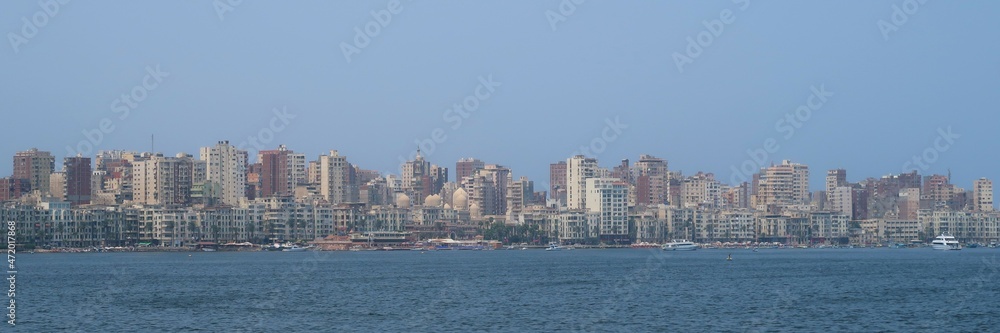 Egypt. Alexandria. View of the city from the sea.