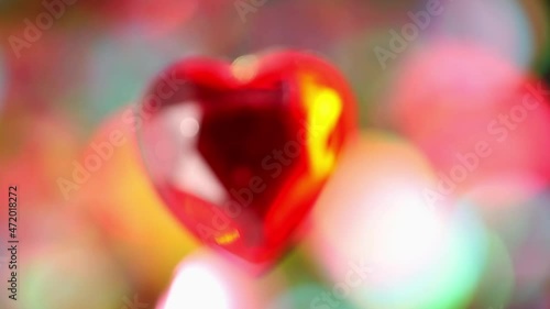 ruby heart goes out of focus.