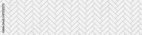 Obraz na plátně White herringbone tile seamless pattern
