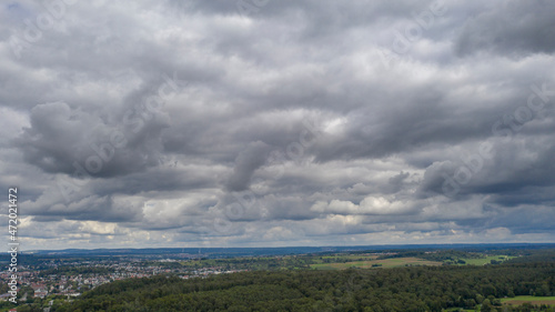 Regenwolken über dem Land