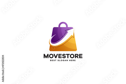 Gradient Arrow Move Store Logo Design