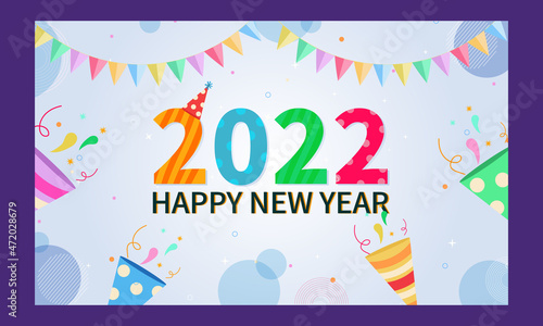 Background for celebrate Happy New year 2022.
