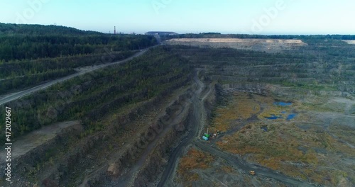 Granite stone production. Manufacture of gravel.