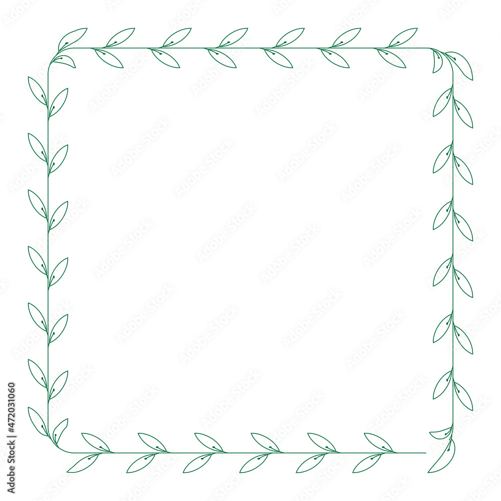 Obraz premium leaf frame svg