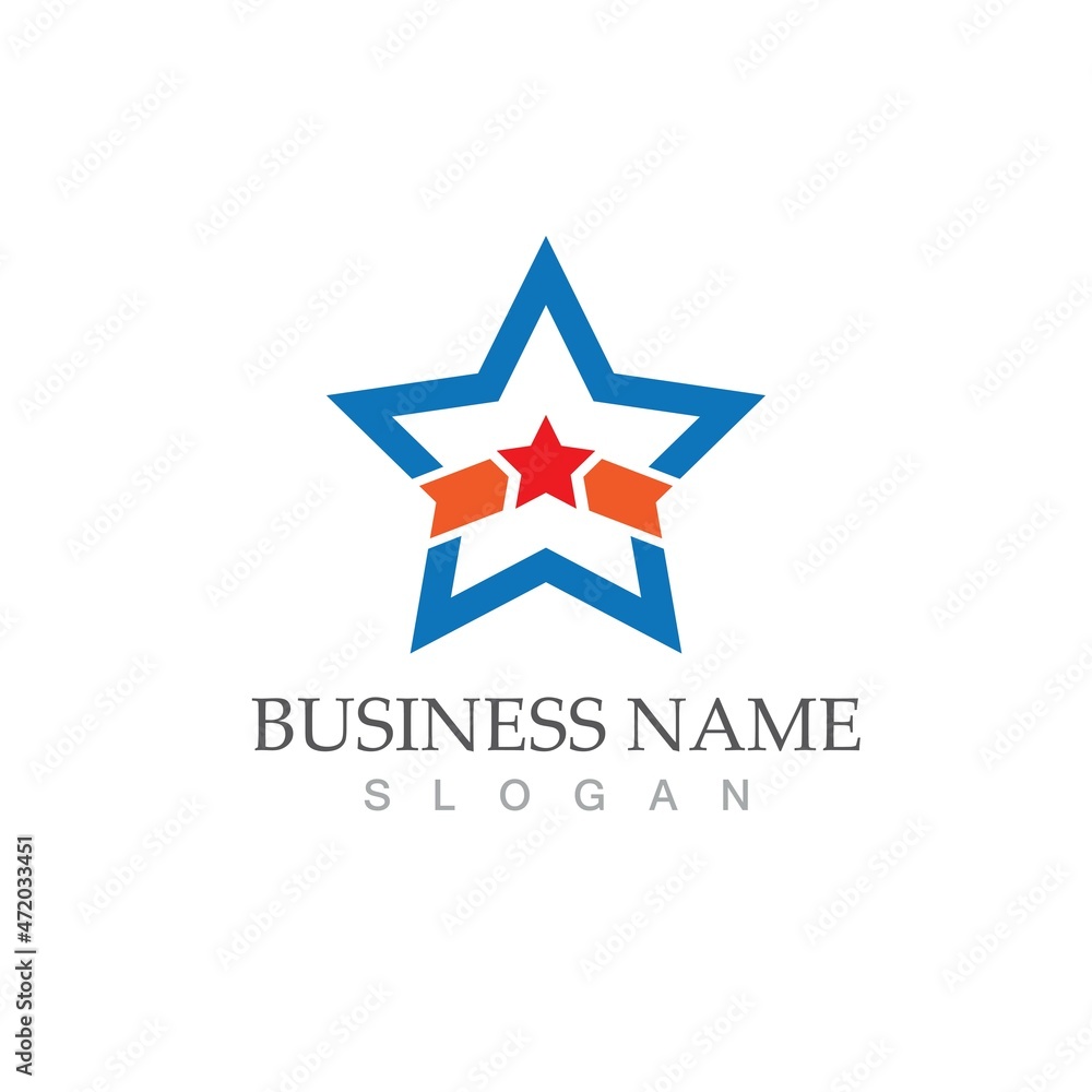 Obraz premium Star icon Template vector illustration