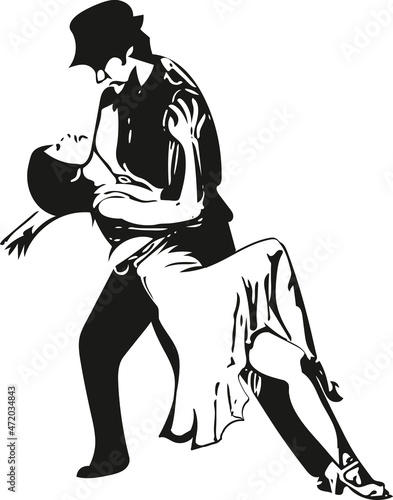 Latino Dancing couple illustration