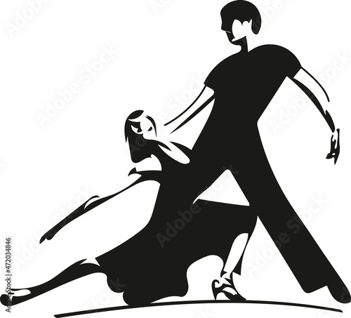 Latino Dancing couple illustration