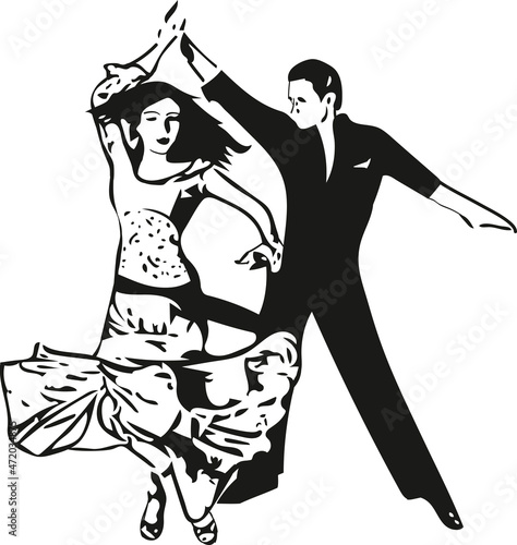 Latino Dancing couple illustration