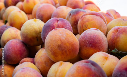 Peaches fresh juicy ripe large amount