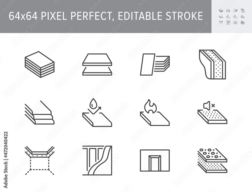 Φωτογραφία Drywall line icons