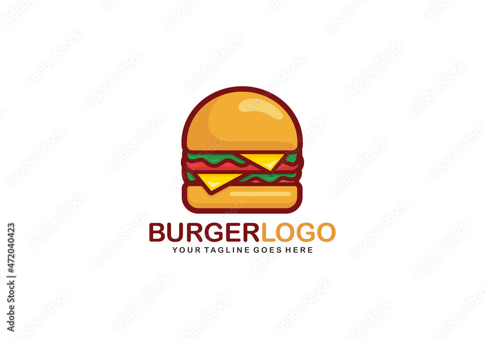 Burger logo design vector illustration Burger logo design vector illustration