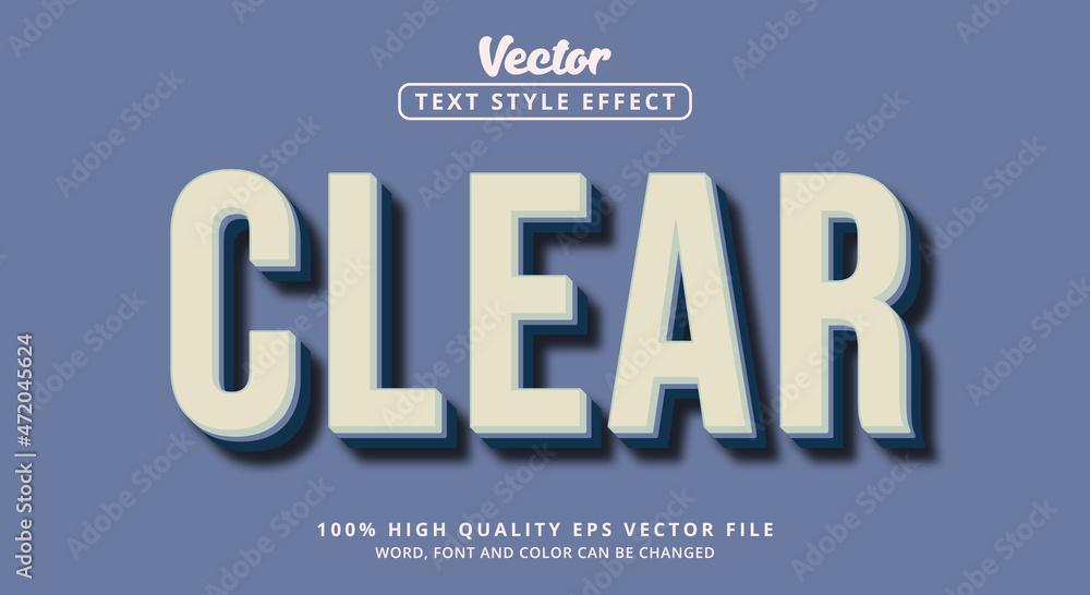 Editable text effect, Clear text on comic color layered style