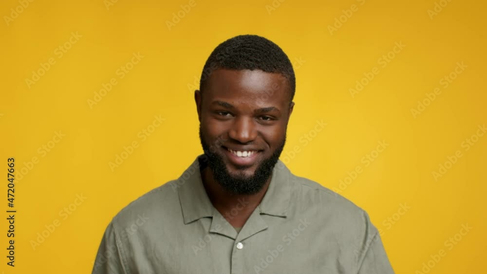 Use Young Mind. Black Guy Tapping On Temple And Pointing At Camera Use Young Mind. Black Guy Tapping On Temple And Pointing At Camera