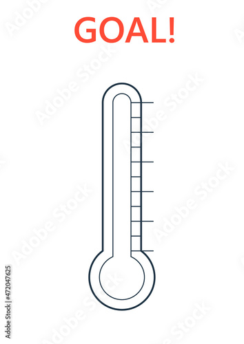 Goal Thermometer Template. Clipart image