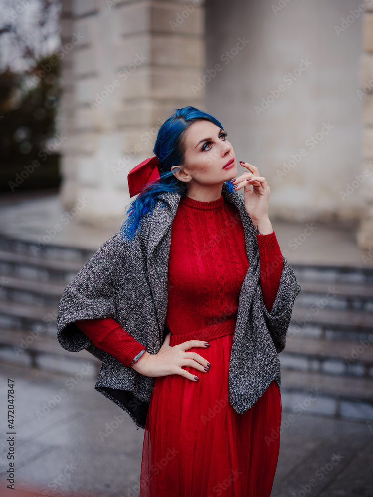 Φωτογραφία season and people concept . Autumn portrait of woman.