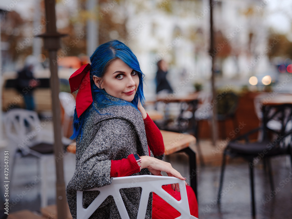 Φωτογραφία season and people concept . Autumn portrait of woman.