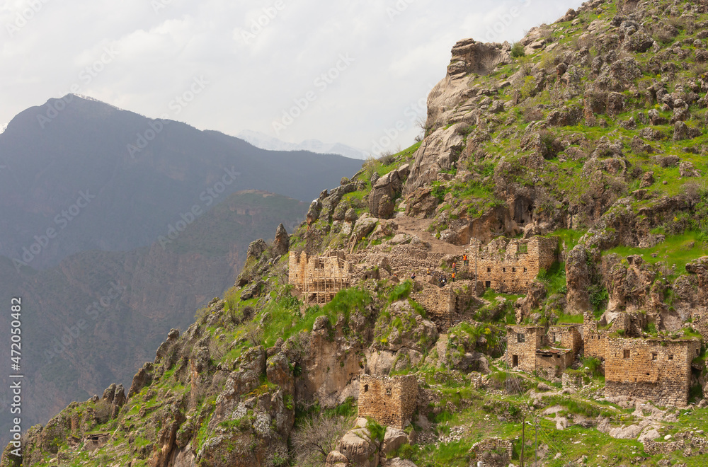 Mountain village in Hakkari plateau, Cukurca, Hakkari,Turkey