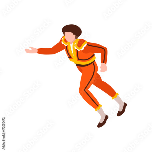 Isometric Bullfighters Attack Composition