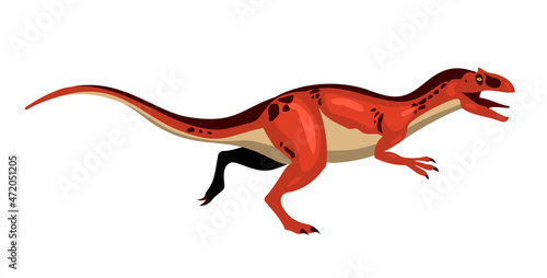 Allosaurus Cartoon Dinosaur Composition © Macrovector