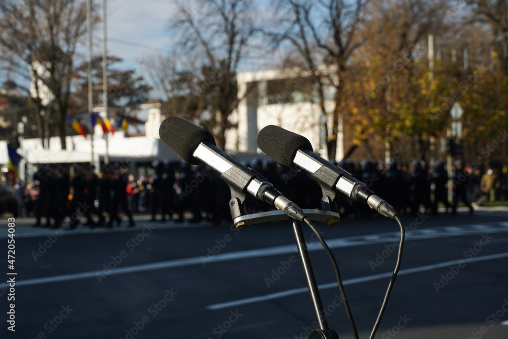Fototapeta premium December 1st parade, Bucharest, Romania. photo during the day.