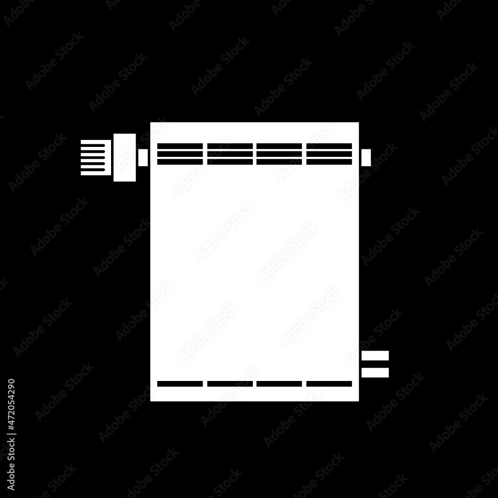 Radiator icon isolated on dark background Radiator icon isolated on dark background