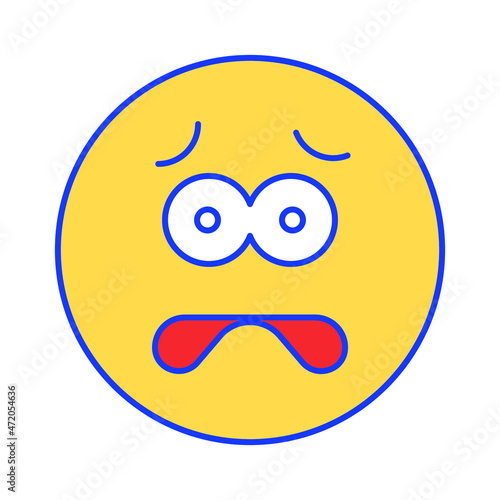fear emoji Isolated Vector icon which can easily modify or edit

