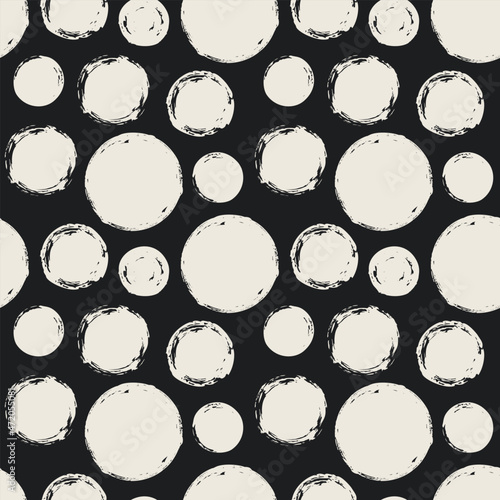 Seamless pattern with grunge circles