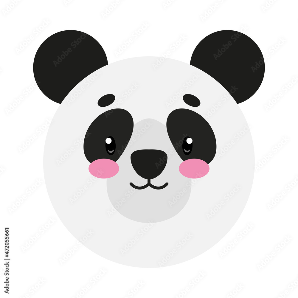 panda bear head panda bear head